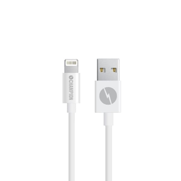 Champion USB-A til Lightning-kabel 2 m hvit