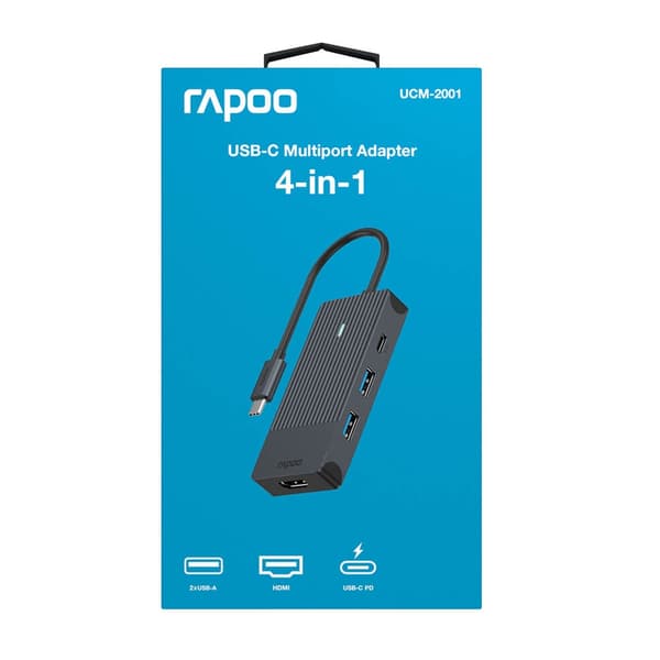 Rapoo USB-C Multiport UCM-2001 4-in-1 USB-C Adapter