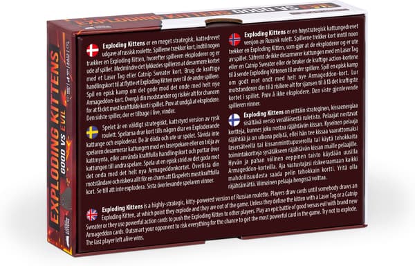 Exploding Kittens Good vs Evil Nordic - korttipeli