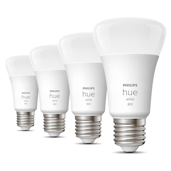 Philips Hue Hvit E27 A60 800lm 4-pakning