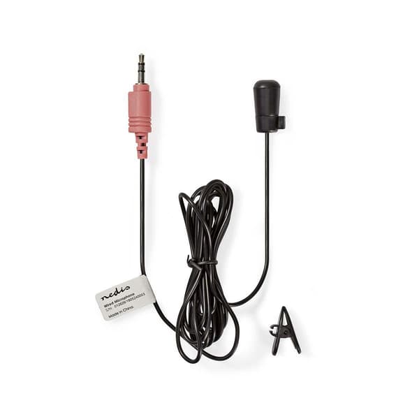 Nedis Mikrofon | Indretning: Notebook / Smartphone / Tablet | Kabel | 1x 3.5 mm