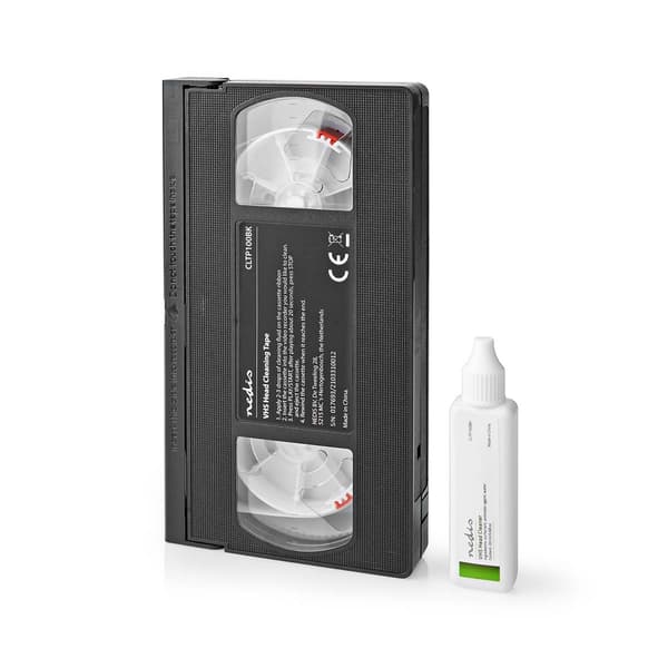 Nedis Head Cleaning Tape | 20 ml | VHS Hoder | Sort