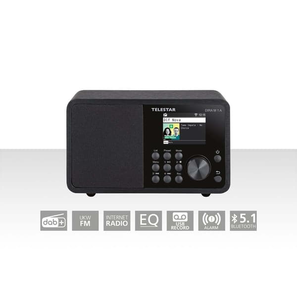 TELESTAR DIRA M 1 A EWF Kompakt Mono Multifunktionsradio Svart