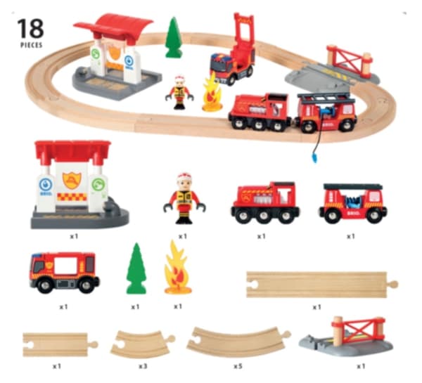 Brio 33815 Togsett med brannmannstema