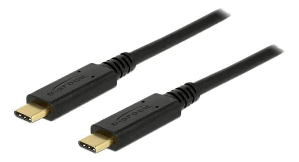 DeLOCK USB 2.0 USB-C to USB-C cable, 5A, E-Marker, 3m, black