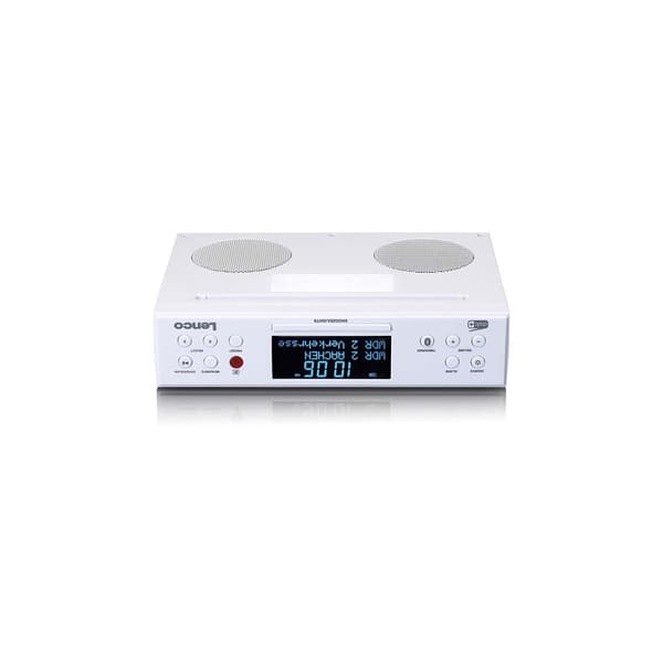Lenco DAB+/FM köksradio med Bluetooth® LED-belysning och timer Vit