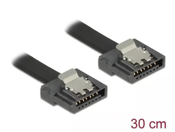 DeLOCK SATA 6 Gb/s Cable 30 cm black FLEXI