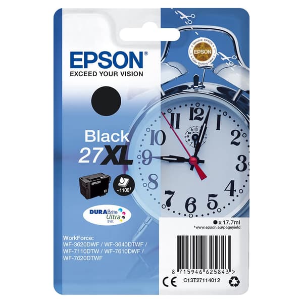 EPSON Blæk C13T27114012 27XL Sort