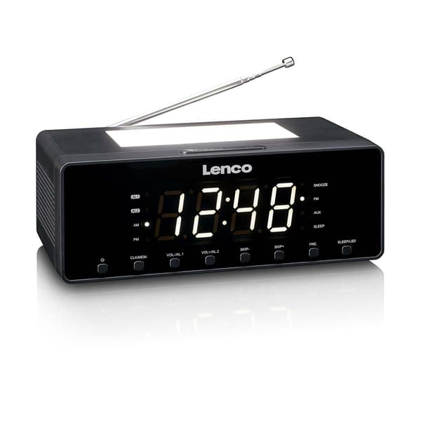 Lenco Klokkeradio med nattlys