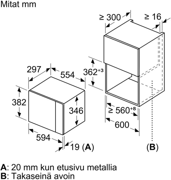 Bosch BFL520MS0 Serie 4 -mikroaaltouuni, teräs