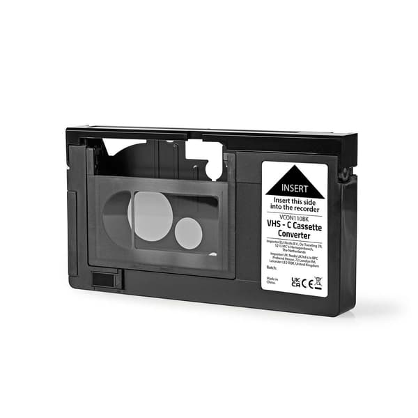 Nedis VHS Converter | Konvertering: VHS-C til VHS | Plug and play | Sort