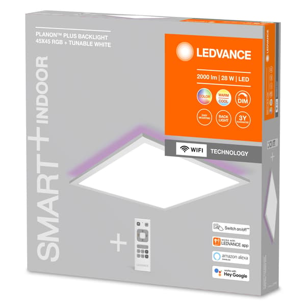 LEDVANCE Smart+ Planon Plus Backlite 45x45cm 1800lm RGBTW - Hvit
