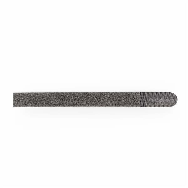 Nedis Hook og Loop Cable Binder | Plastpose | Grå | 10 stk