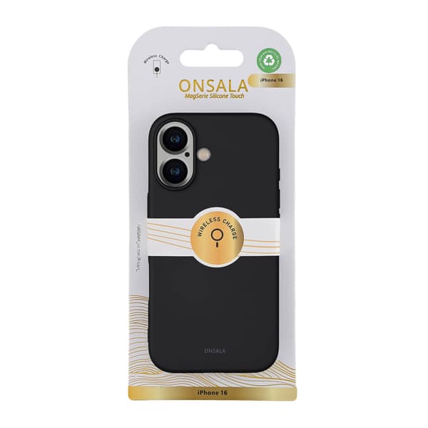 Onsala Mobilskal med Silikonkänsla Black - iPhone 16
