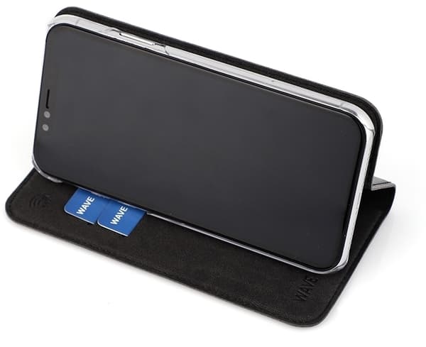 Wave BookCase skyddsfodral, iPhone XR, svart