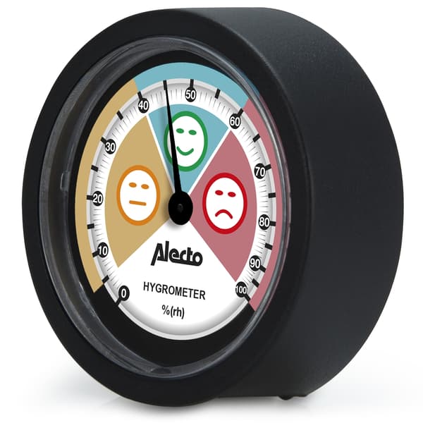 Alecto Analogt hygrometer Svart