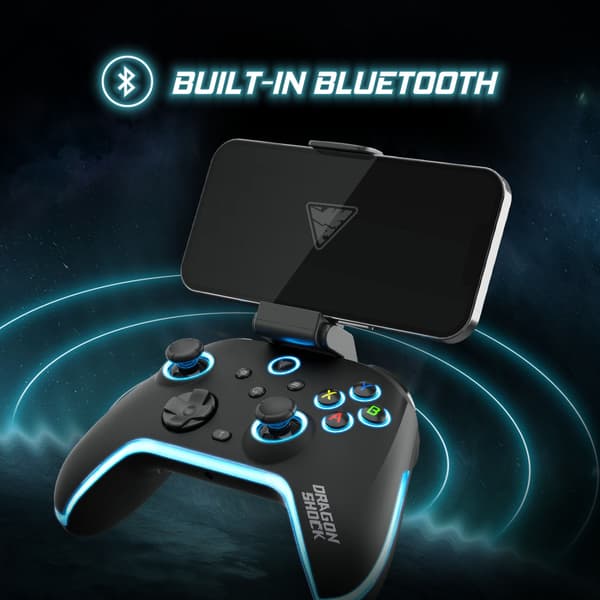 DragonShock Handkontroll Aurora+ Holder - iOS/Android/PC/PS3 Svart