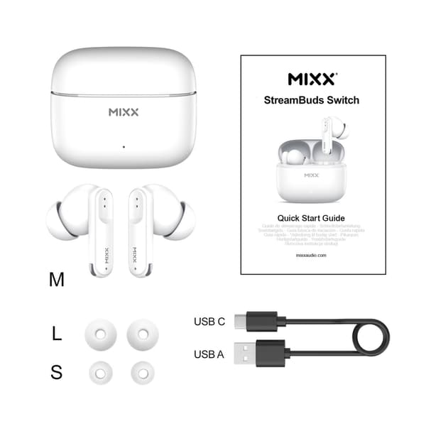 MIXX Hodetelefon Switch S7 In-Ear Tws Hvit
