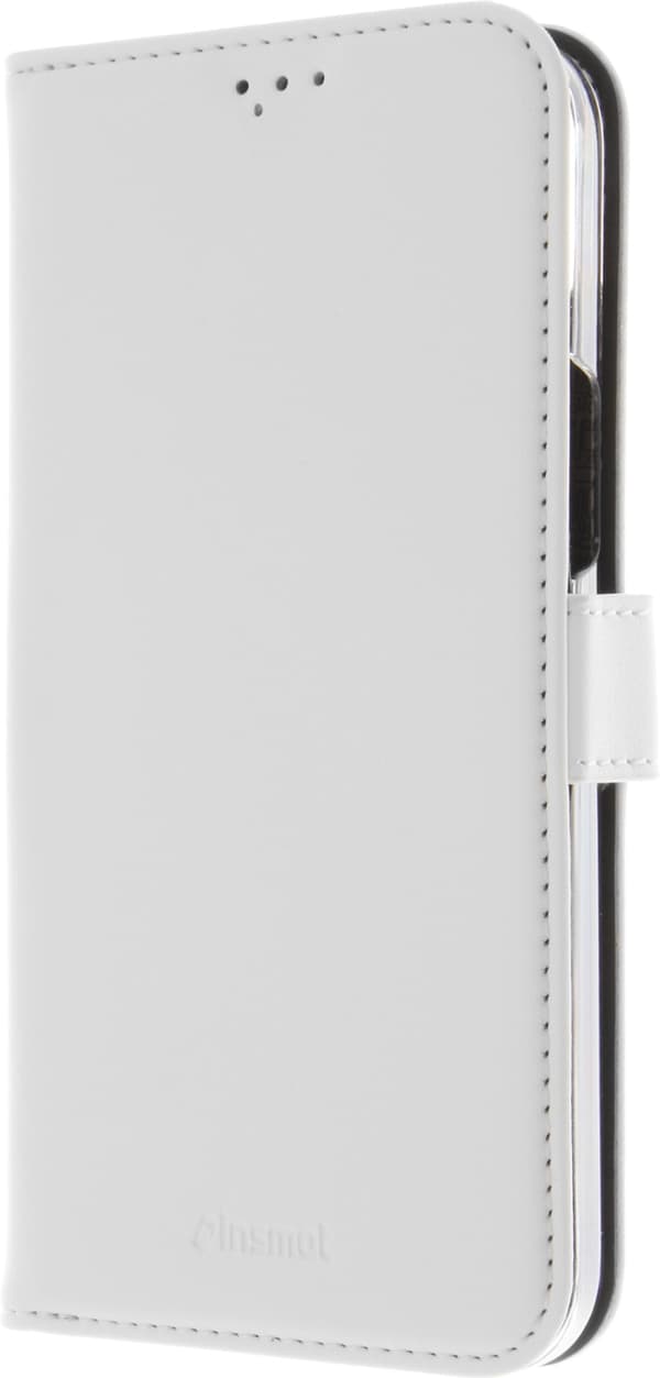 Insmat Exclusive Flip Case plånboksfodral, iPhone 15, vit
