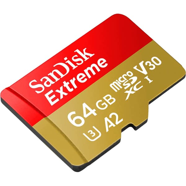 MicroSDXC Extreme 64GB Adapter 170MB/s A2 C10 V30