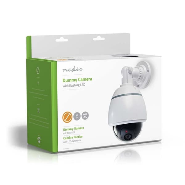 Nedis Dummy Säkerhetskamera | Kupol | Batteridriven | Inomhus | Vit