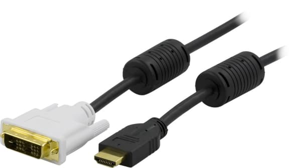 HDMI u - DVI-D Single Link u, musta/valkoinen, 3m