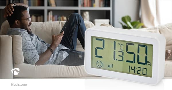 Nedis SmartLife Klimasensor | Zigbee 3.0 | Batteri drevet | Android™ / IOS | Hvit