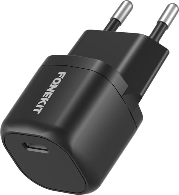 FoneKit Mini 20W AC-laddare, USB-C, svart