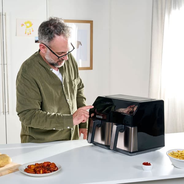 BLACK+DECKER Airfryer Dobbelt 2500W