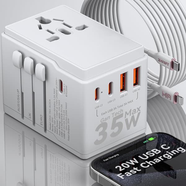 Dudao A35 Universal reseadapter Svart