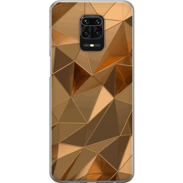Mobilskal till Xiaomi Redmi Note 9S med 3D Guld motiv