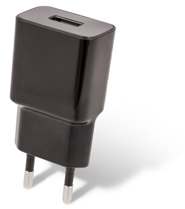 Maxlife vegglader MXTC-01 USB (1A) + microUSB-kabel, svart
