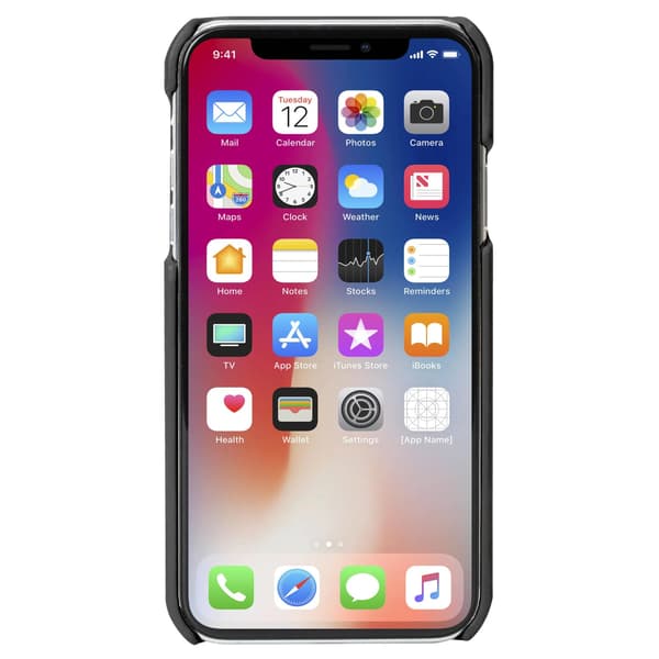 Krusell iPhone XR Sunne Cover Leather, Black