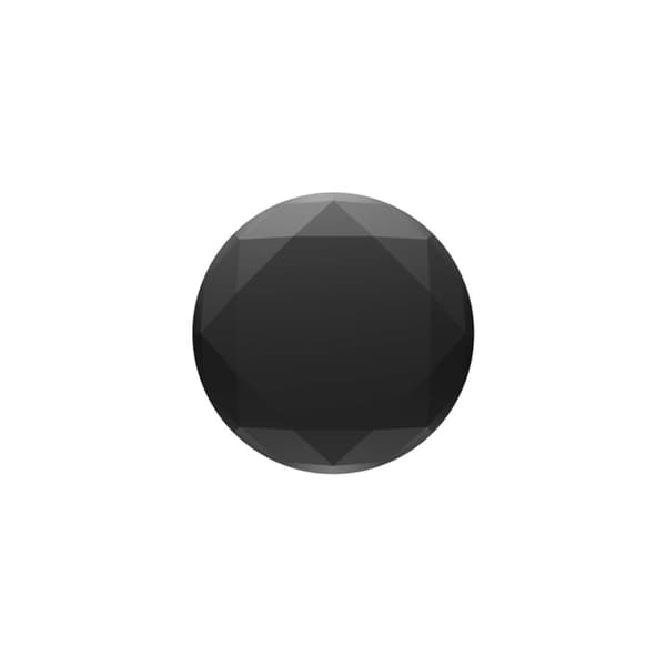 Popsockets Metallic Diamond Black Avtagbart Grip Med Ställfunktion Premium