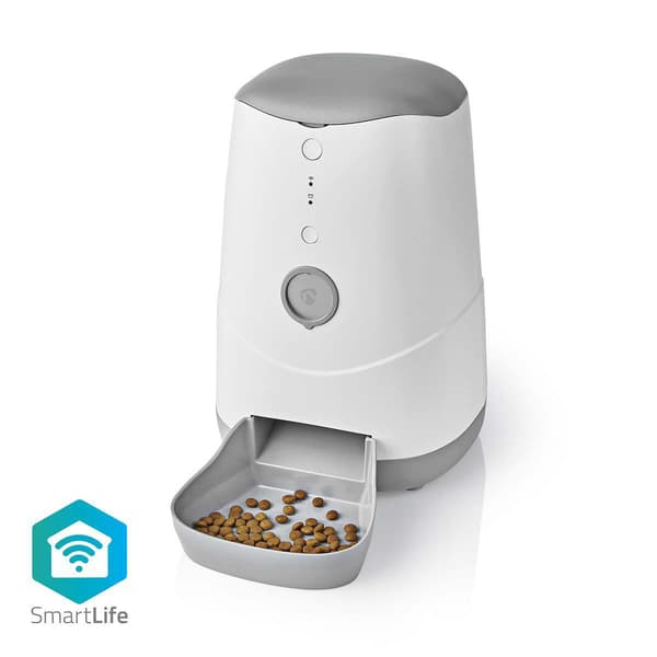 Nedis SmartLife Dispenser til kæledyrsfoder | Automatisk hunde- og kattefoder | Wi-Fi | 3.7 l | Android™ / IOS