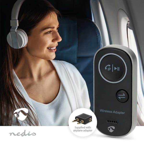 Nedis Bluetooth® Transmitter | Indgang til lyd- / video- / dataforbindelser: USB-C™ Female | Audio / video / dataforbindelser output: 1x 3.5 mm Audio