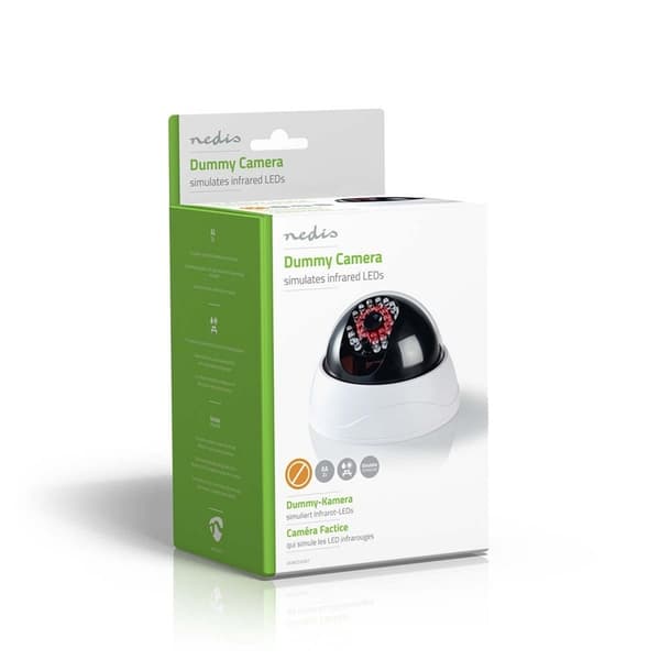 Nedis Dummy Säkerhetskamera | Kupol | Batteridriven | Inomhus | Vit