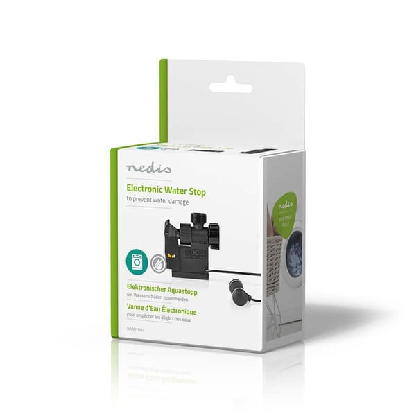 Nedis Elektronisk Aqua Stop | 3/4" Outer Thread | 3/4" Inner Thread | Egnet for: Oppvaskmaskin / Vaskemaskin | Sort