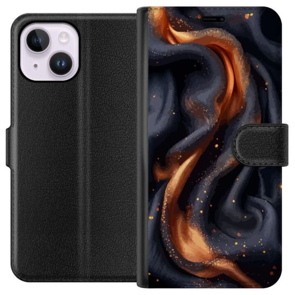 Plånboksfodral till Apple iPhone 14 Plus med Eldigt silke motiv