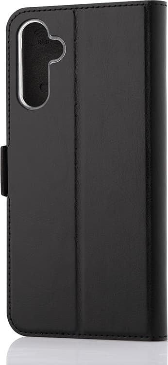 Wave BookCase -suojakotelo, Samsung Galaxy A14 4G, musta