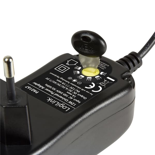 LogiLink Strømadapter 230V-> 3-12V 1A 12W
