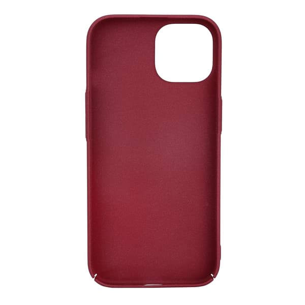 Essentials iPhone 15 sandsprengt bakdeksel, burgunder
