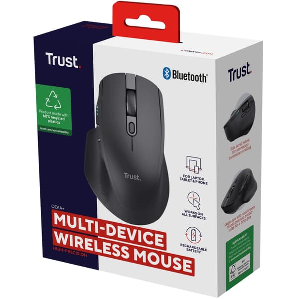 Trust Ozaa+ Multi-connect Trådlös mus