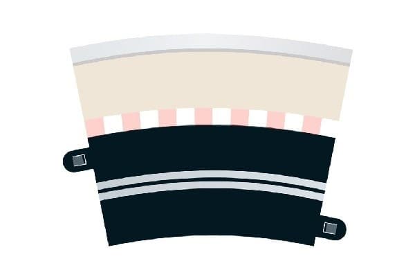 Scalextric 4st Singelspårkurvor