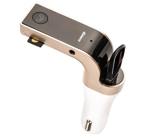 FM-sändare med Bluetooth-handsfree (Guld)