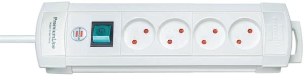 Brennenstuhl 4 way Extension Socket, 2m, White
