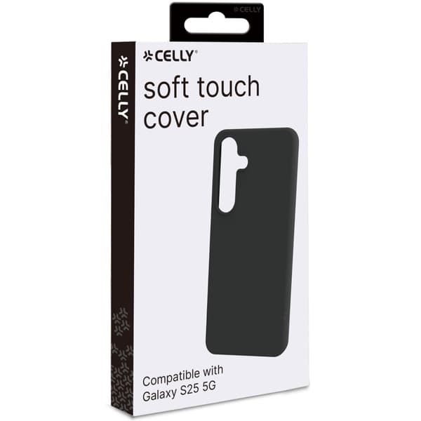 Celly Cromo Soft gummideksel Galaxy S25 Svart