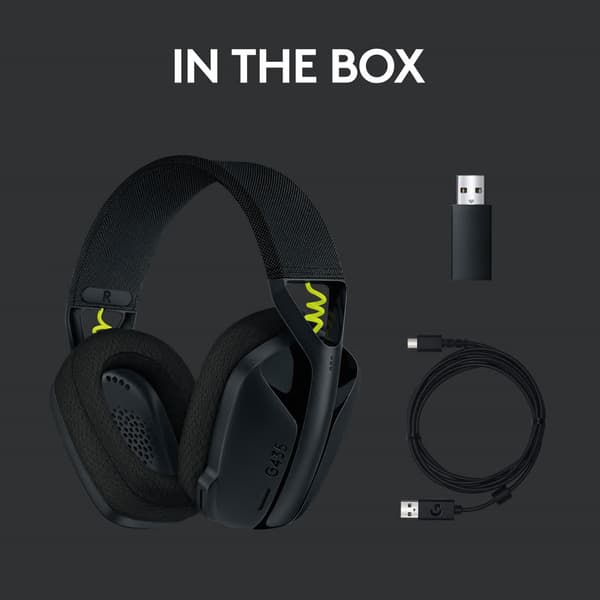 Logitech G435 LIGHTSPEED Wireless Gaming Headset, Black