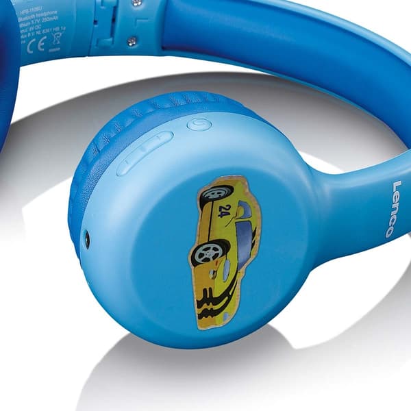 Lenco Vikbara Bluetooth®-hörlurar för barn Blå