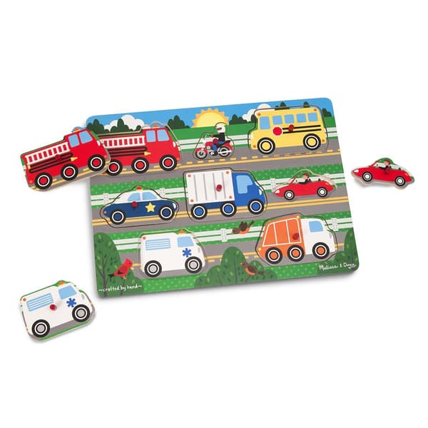 Melissa & Doug Puinen tikku palapeli Ajoneuvot